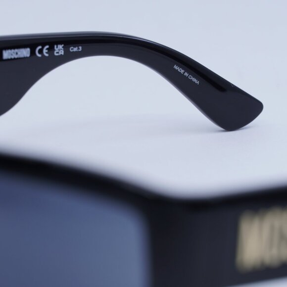 🕶️ New Moschino MOS164/S 0807 IR Sunglasses - Black Frame, Grey Lenses - Picture 9 of 10